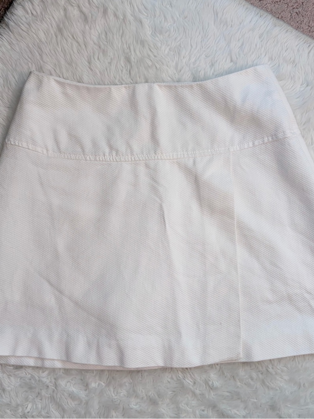 Vintage The Limited Textured White Faux-Wrap Mini Skirt - Size 6